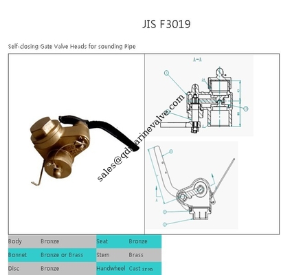 JIS F3019 자폐문 밸브 헤드 소닝 파이프 협력 업체