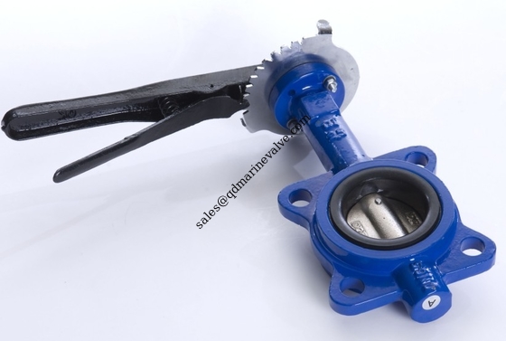 해상 Cast Iron Butterfly Valve JIS F7480 웨이퍼 럭 타입 크기:DN40-DN350 협력 업체