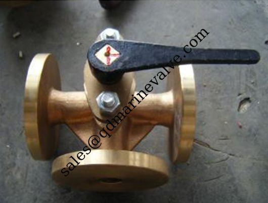 JIS 표준 브론즈 5K 플랜지 콕 밸브, 3면