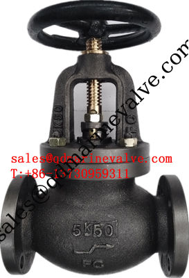 Ghisa 5K 주철 글로브 밸브 JIS 5K/10K/16K의 Valvole a globo